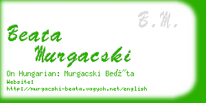 beata murgacski business card